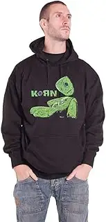 [Rock Off officially licensed products] Korn Hoodie Issues Tracklist Band Logo Official Mens Black Pullover XL