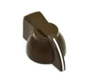 (5) Brown Chicken Head Guitar/Amplifier/Pedal Knobs 6mm Split Shaft P-K700BN