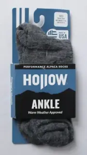 Hollow Unisex Performance Alpaca Ankle Socks MS7 Grey Medium NWT