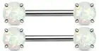 Body Accentz Opal Glitter Front Facing Prong set 316L surgical sold as pair