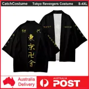 Anime Tokyo Revengers Cosplay Costume Cloak Kimono Robe Yukata Coat Unisex Black