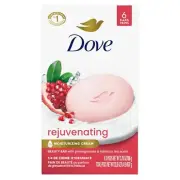 Dove Bar Soap, Rejuvenating, Pomegranate & Hibiscus Tea Scent, 3.75oz, Pack of 6