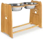 Raised Pet Bowls Cats Dogs Adjustable (Height 20 to 29 to 38 cm)