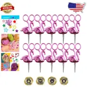 JubileeYarn Flamingo Pink Embroidery Scissors - 10 Pairs of Craft Precision