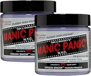 MANIC PANIC Virgin Snow - Classic High Voltage (2PK) Semi-Permanent Blue Tinted Hair Color - Eliminates Brassy Tones - Vegan, PPD & Ammonia-Free for Women & Men