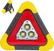 LED Car Warning Light - emergencyy Lamp Solar, High Visibility | Road Safety Alarm Lamp, emergenc USB Rechargeable, Multiuse Alert Light, Roadside Reflective Triangle with Weighted Base for Car
