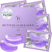 BLOOMORA Retinol & Collagen Under Eye Patches (30 Pairs) - For Dark Circles & Puffy Eyes - Eye Care Mask