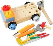 UPKOCH 1 Set Wooden Screwdriver Board for DIY Assemble Wooden Car Early Educational Plaything to Enhance Cooperation Communication and Problem Solving Skills