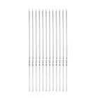 12pcs Kebob Skewers 27.5cm x 4.3mm x 1.2mm Stainless Steel Flat BBQ Grill Stick