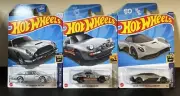 HOT WHEELS PORSCHE 9285, ASTON MARTIN 1963 Db5 & VALHALLA 1:64 SCALE