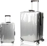 [PUMHUBO] No Disassembly Suitcase Covers for Luggage - Clear Luggage Cover Protector, Black PVC Luggage Protector Suitcase Cover, Transparent - 0.5mm, 30, No Disassembly