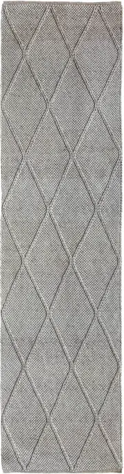 Diamond Beige Wool Runner Rug