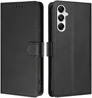 Compatible with Samsung Galaxy A15 5G PU Leather Phone Cover,Compatible with Samsung Galaxy A15 4G Card Slots Flip Stand Wallet Case Black