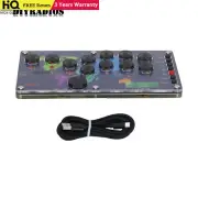 SUNGA 12-Botton Mini Arcade Fight Stick Gaming Controller for Hitbox PC/PS4
