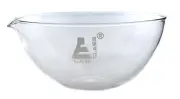 Evaporating Basin - 7.75" dia. Borosilicate Glass, Flat form, Spout - Eisco Labs