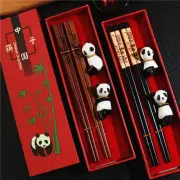 2 Pair With Chopstick Rest Chinese Chopstick Non-slip Sushi Chopsticks Friend