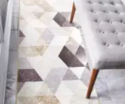 My Magic Carpet Lattice Geometric Neutral Washable 2.5 ft. x 7 ft. Runner Rug