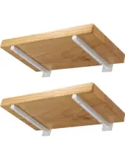 White Shelf Brackets 10 Inch, Heavy Duty Wall Mounted Metal Shelving Bracket 4pc