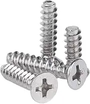 Tapping Screws, 500pcs/lot M2.2x5/6/8/10/12mm 304 Stainless Steel Cross countersunk Head Flat Tail self-Tapping Screw(M2.2X10 500PCS)