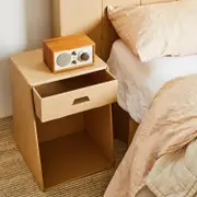 Yona Cardboard Bedside Table - Natural