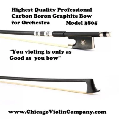 Highest Quality Boron Graphite Violins Bow 4/4 for Orchestra Model 3805