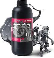 Phrozen Aqua Gray 4K 3D Printer Resin | UV-Curing Resin for Most 405nm LCD/DLP Printers | High Resolution, Wide Applications - Gray (1kg)