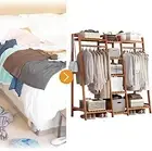 Clothes Garment Coat Hanger Rack Organiser Hat Hook Stand Shoes Storage Wooden