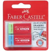 Faber Castell Dust-Free Eraser 2 Pack Blue/Green