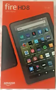 AMAZON FIRE HD8 TABLET (10th gen) BLACK 32GB BRAND NEW FACTORY SEALED FREE SHIP