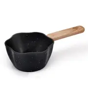 Flower Shaped Maifan Stone Splashing Oil Cute Small Pot Home Fried Egg Pot Mini Hot Oil Small Pot (Grey)