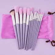 Makeup Brushes,Makeup Brush Set,13 PCS Travel Make Up Brush Kit,Cosmetic Brushes for Face Foundation Blush Eye Shadow with Storage bag(Purple)