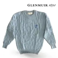 在飛比找momo購物網優惠-【Glenmuir】天藍圓領麻花毛衣(針織衫 毛衣 長袖毛衣