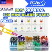 120pcs MINI Blade Fuse Assortment Auto Car Motorcycle SUV FUSES Kit APM ATM