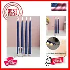 Navy Blue Flameless Taper Candles with Remote, Flickering Battery Powered LED...