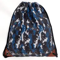 在飛比找蝦皮商城優惠-KURO-SHOP 藍色 迷彩圖樣 束口 帆布材質 後背包