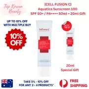 [CELL FUSION C] Aquatica Sunscreen 100 SPF50+/PA++++ 50ml + 20ml Gift (AU Stock)