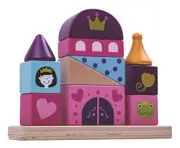 Tooky Toy Castle Block Tower Toddler/Baby 18m+ Educational Wooden Stacking Toy