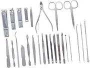 FRCOLOR Professional Manicure Kit 26pcs Nail Accessories Set Clipper and Nail Files