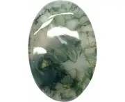 LKS 105 Natural Tree Agate, Oval, 30 x 20 x 4 mm, Cabochon, Loo Gemstone for Jewellery Making (DIY, Ring, Pendant, Necklace), 1 Piece, 30 x 20 x 4
