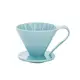 日本CAFEC 花瓣型陶瓷濾杯1-2杯-藍色《WUZ屋子》花瓣型 陶瓷 濾杯 咖啡濾杯 咖啡