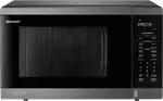 Sharp 1200W Inverter Microwave - Black Stainless Steel