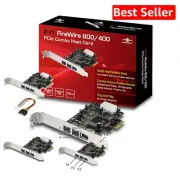 Upgrade Your PC with 2 FireWire 800 & 1 FireWire 400 Ports for Fast Transfers