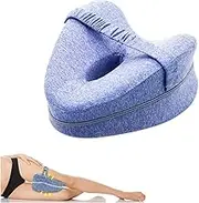Memory Knee Pillow Leg Positioner Orthopedic Cushion Relief Hip Pain Sciatica (Blue)