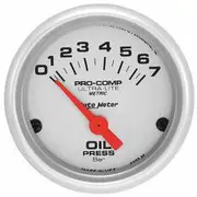 Autometer Ultra Lite Oil Pressure Gauge Electric - 0 - 7 Bar, 2 1/16 Inch, Short Sweep, AU4327-M