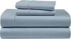 Luxury 100% Egyptian Cotton Bed Sheets - 1000 Thread Count 4-Piece French Blue F
