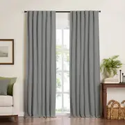 Elrene Home Fashions Harrow Solid Texture Blackout Window Curtain Panel, 52 x 84