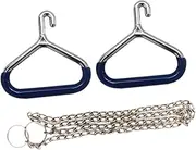koolsoo Cow Ob Apparatus Cattle Delivery Instruments Veterinary Tool Midwifery Plier Tool Sturdy for Dairy Farm 60 in Chain Ob Handle, 2 OB Handle 1 Chain