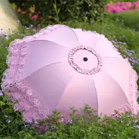 在飛比找樂天市場購物網優惠-雨傘三折蕾絲花邊傘女神遮陽傘學生防曬太陽傘防紫外線晴雨兩用傘