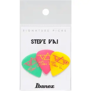 2023最新到貨 Ibanez Pick Steve Vai B1000SVGPY 簽名款 3片裝 電吉他彈片 顏色繽紛