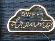 LED Neon Wall Light Sweet Dreams- Nursery,Baby,With Dimmer Switch/ Warm White